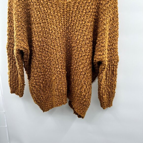 Wishlist Women's Chunk Knit V-Neck Sweater Rust Size S/M - Picture 2 of 9